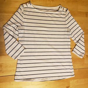 a new day | Striped 3/4 sleeve shirt